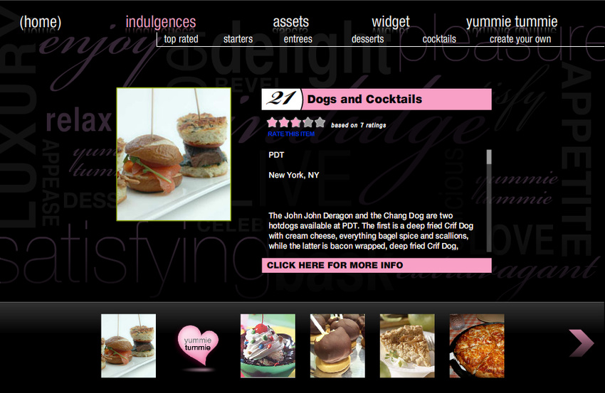 Yummie Tummie microsite recipe page