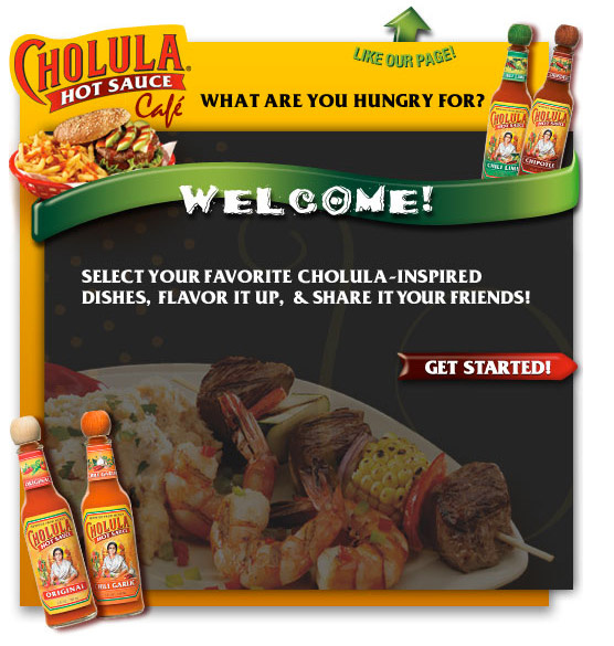 Send A Craving Application Splash page