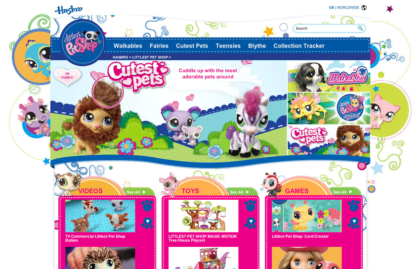 Littlest Pet Shop internal page