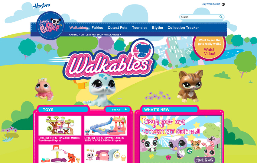 Littlest Pet Shop landing page