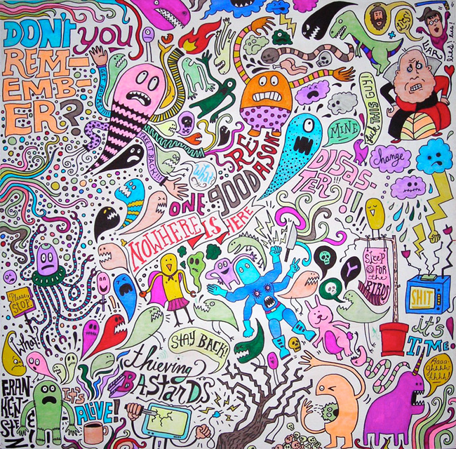 2008 Recap painting, 24" x 24" on wood