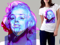 Einstein x Monroe: T-shirt design