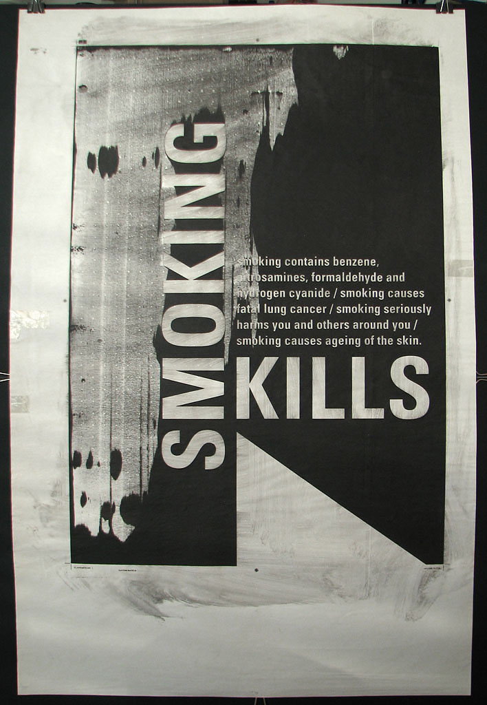 Sceen printed typographic poster