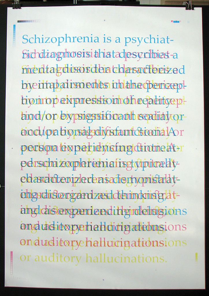 Sceen printed typographic poster