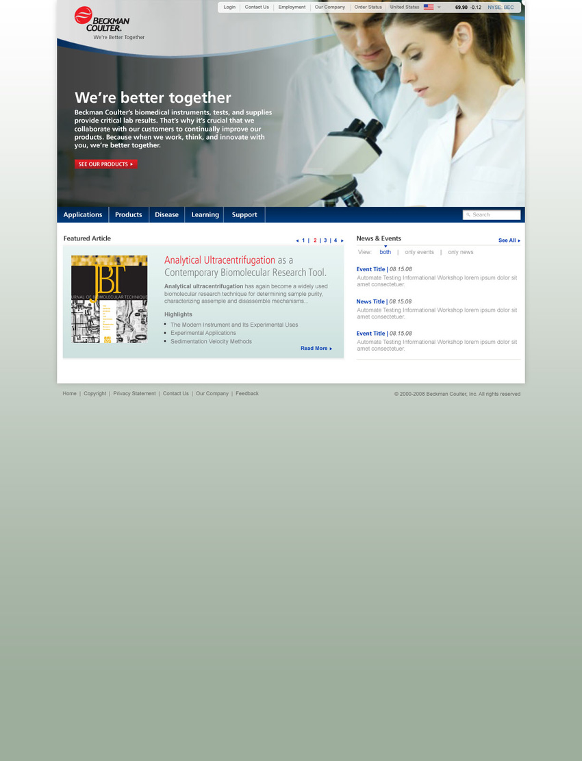 Beckman Redesign-Home Page