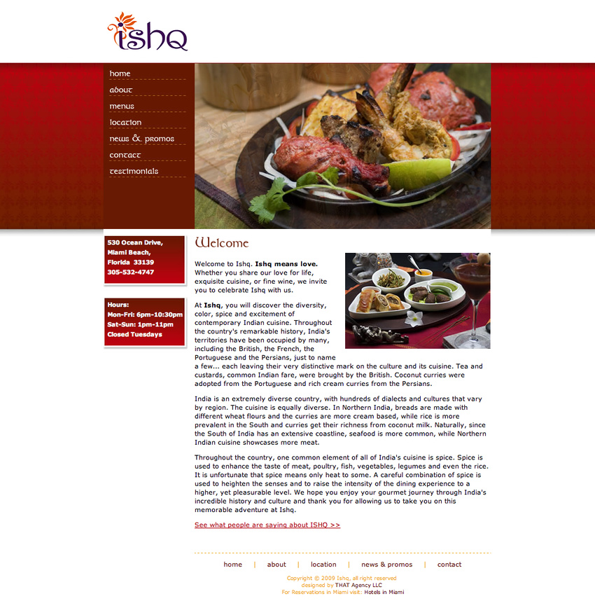 Ishq South Beach Indian Restaurant