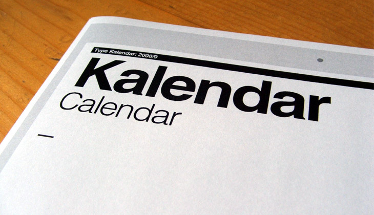 Type Kalendar 08/09