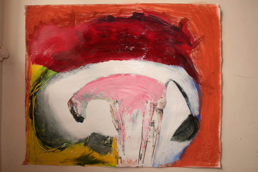 remember (the goat) glentenassig. mixed media on paper.