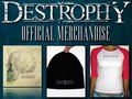 merch promo for Iowa metal band, Destrophy