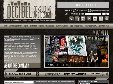 Decibelpromo.com website design