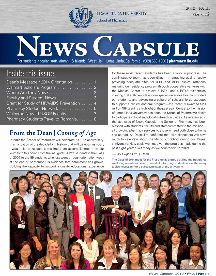 Loma Linda University Newsletter