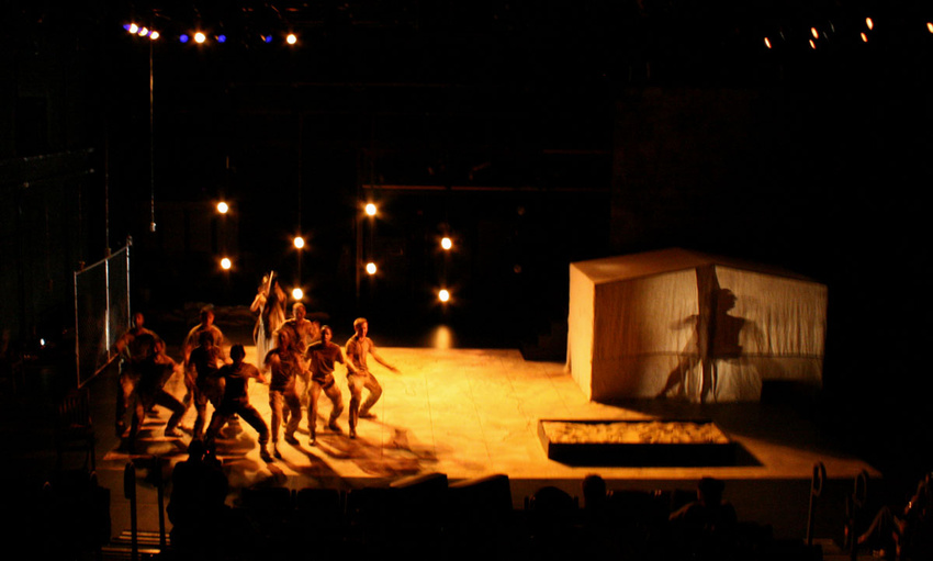 written by: Ellen Mclaughlin director: Scott Zigler sets: David Reynoso costumes: Hilary Gately lights: Margo Cadell