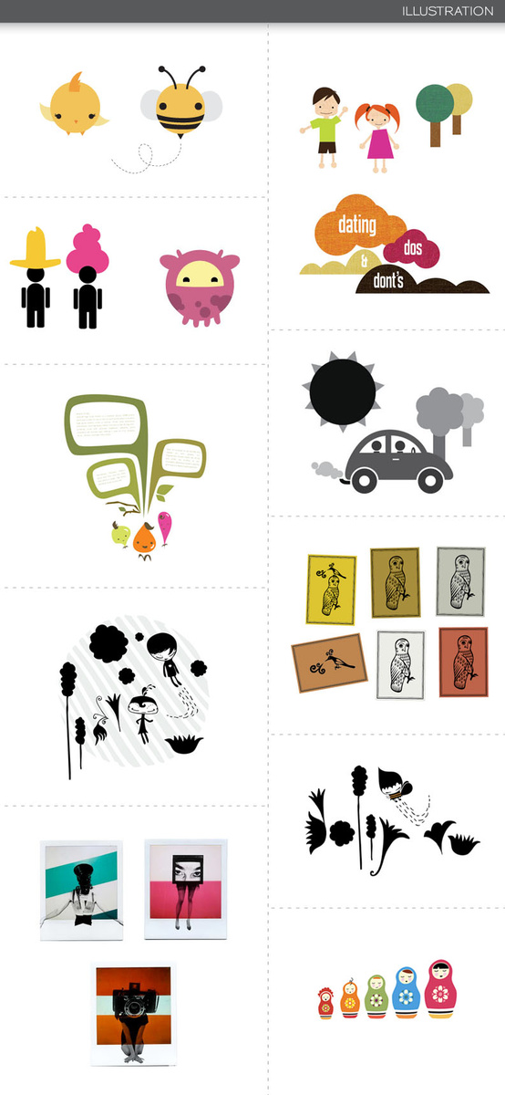 various illustrations for a multitude of projects