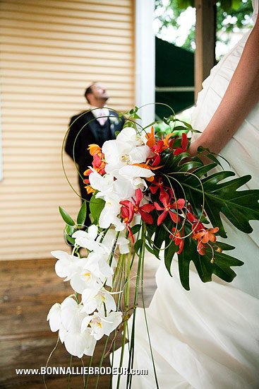 Orchids bridal bouquet - Bouquet de mariée, orchidées.