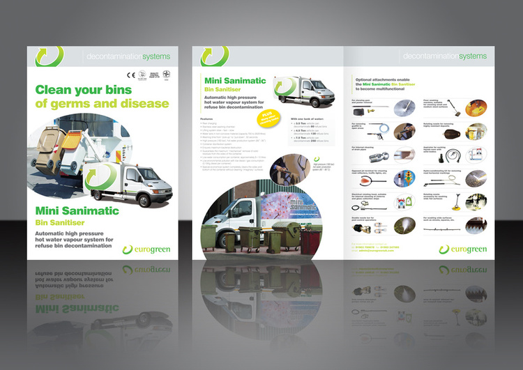 Product range brochure design | Eurogreen, agricultural & recycling machinery