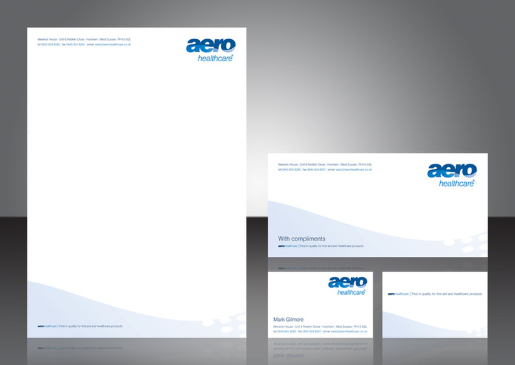 Stationery design | Aero Healthcare, first aid and medical