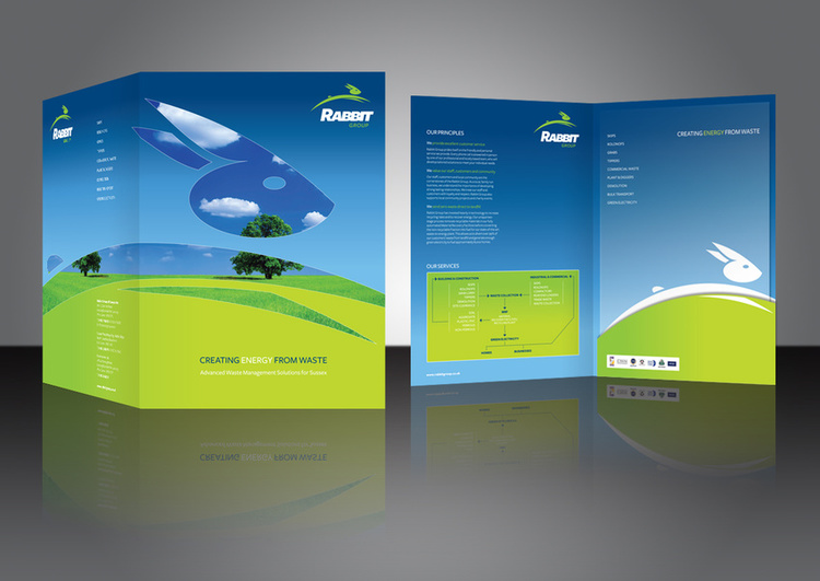 Corporate folder design | Rabbit Group, waste management