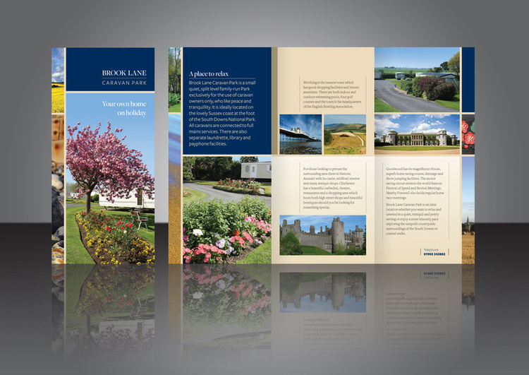 Promotional leaflet design | Brook Lane Caravan Park, West Sussex