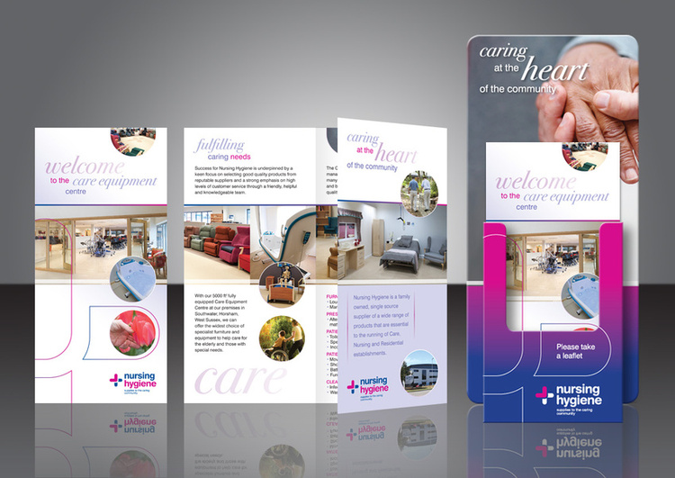 Leaflet & dispenser design | Nursing Hygiene, specialist care products