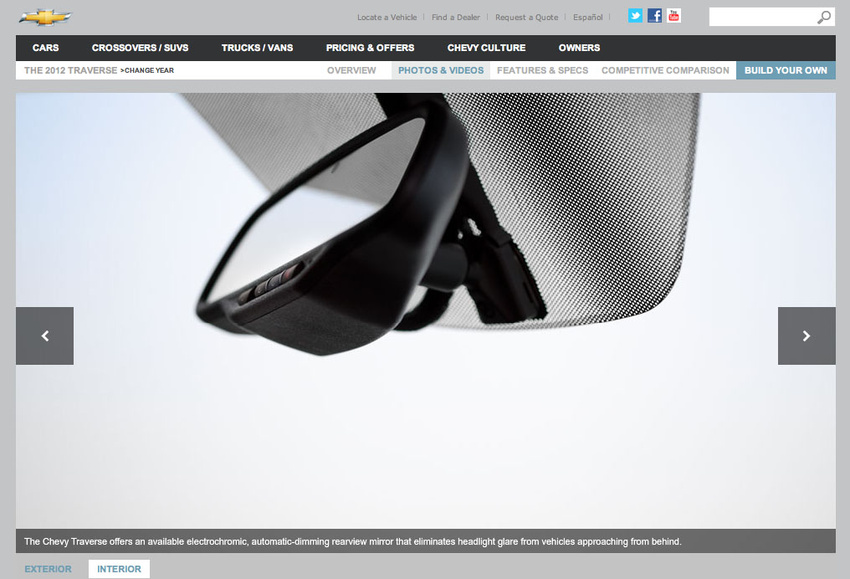 Traverse content from chevy.com