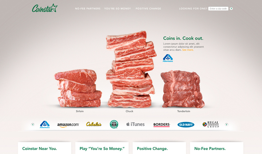 From our partner, Albertsons. Come to the Coinstar machine and cash in.