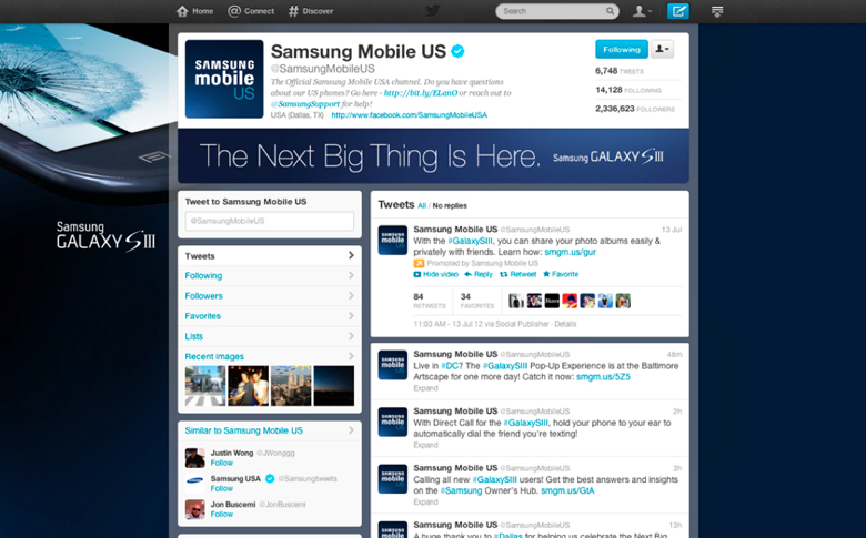 Twitter and Youtube were skinned to be consistent with brand guidelines, and convey the launch message.