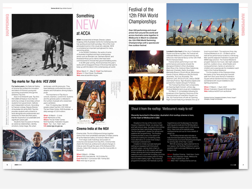3004 news magazine, a quarterly magazine for St Kilda Rd, Melbourne