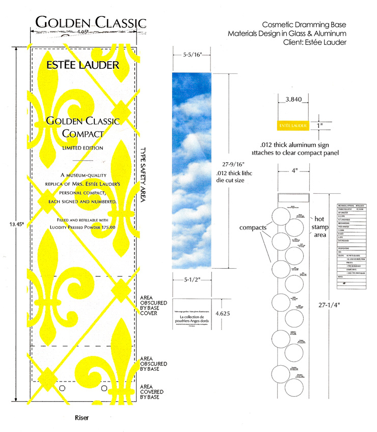Industrial Design in Glass & Aluminum – Estée Lauder for Saks Fifth Avenue