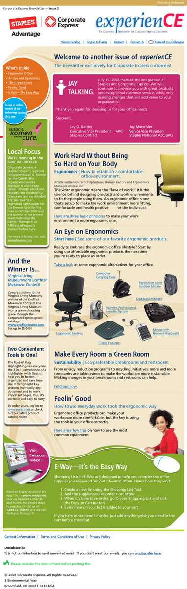 Corporate Express | Staples Advantage eNewsletter