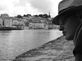 My brother, Philippe Pierre, overlooks the port of Palais. Belle-Ile, France. E.U.