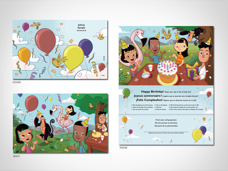 Birthday Direct Mail – 3D Card. This showcases all of the 3D images. If you have 3D glasses of your own, check them out.