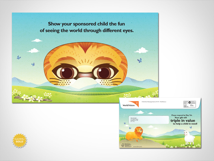 Spring Direct Mail – Outer Envelope with a large diecut showcasing a lenticular