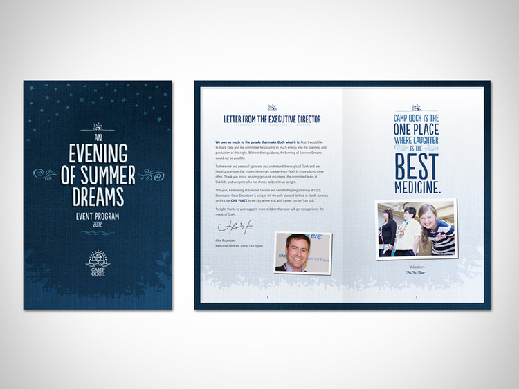 Signage, Thank you cards, Posters, and an Event Program (shown) were also created.