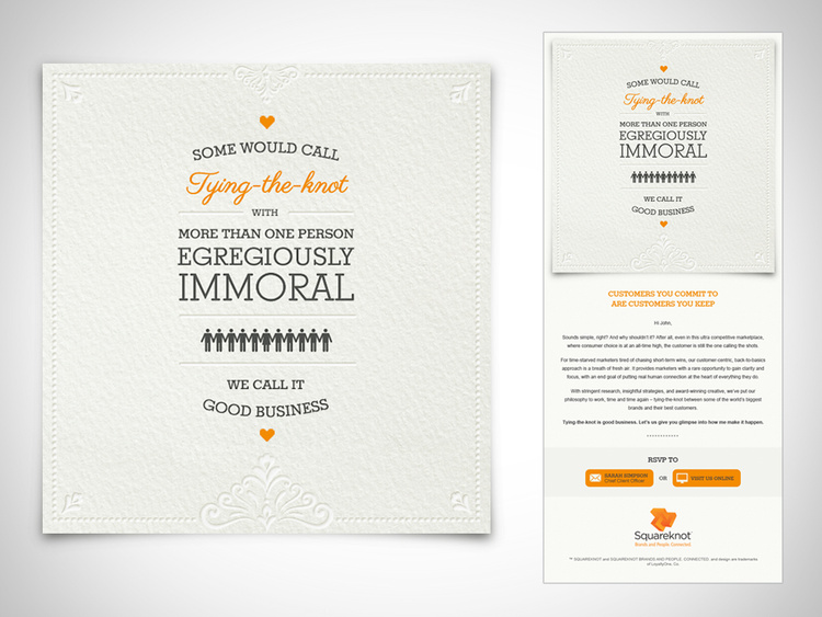 As a follow up to the Direct Mail, targeted emails were sent out.