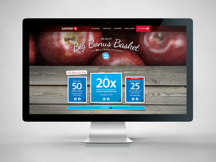 Safeway wanted a better way to communicate their AIRMILES offerings to customers.