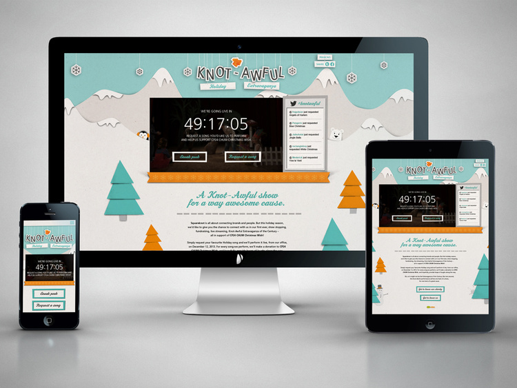 Instead of sending out the traditional holiday card, Squareknot decided to put on a show accessible on all screens...