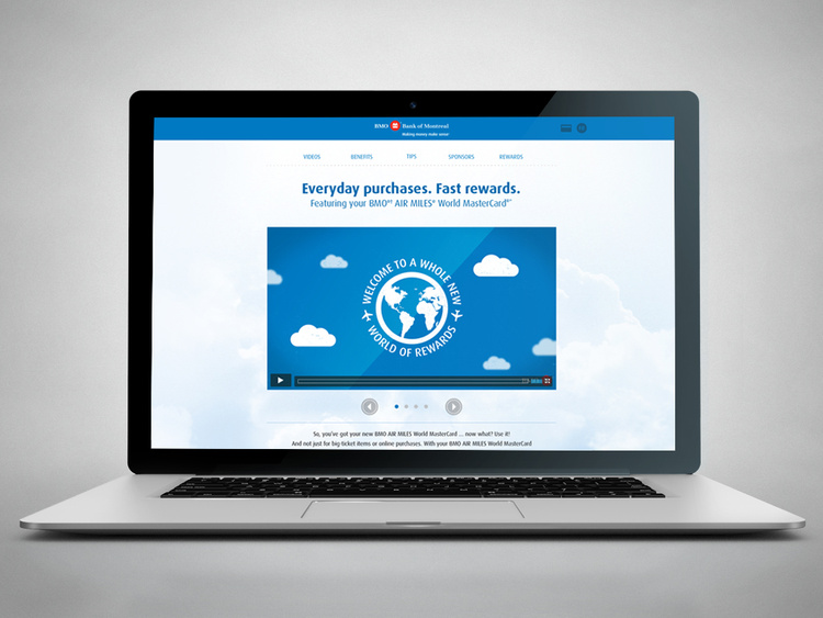 www.bmowelcome.ca was designed to inform new users about their credit card and how to maximize the earning potential.