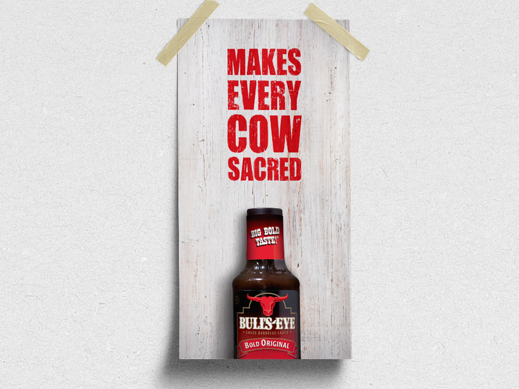 ...we created a series of posters playing up the boldness of the sauce in a fun way...