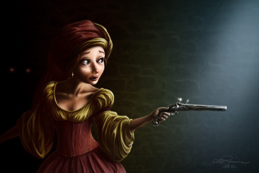 Anubis Gate Steampunk Character Concept Illustration