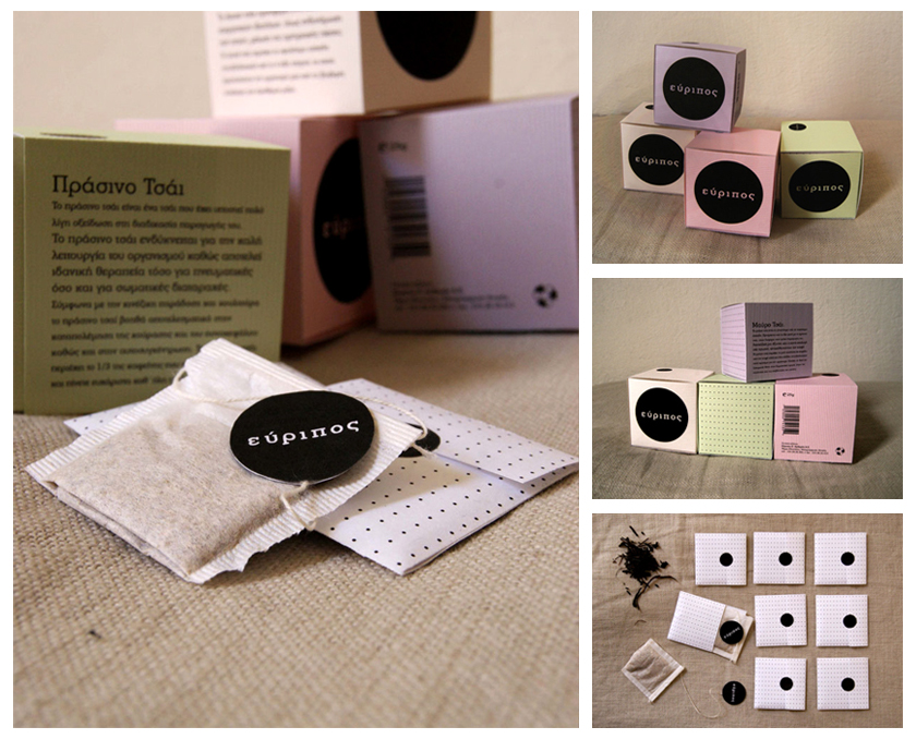 Rebranding and Tea Packaging Design for the brand "Evripos". Link: http://www.behance.net/gallery/Evripos-Tea-Packaging/5091131
