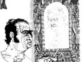 Title: About the man uglier and scarier than Ratzinger, Artist: James Tuomey, Medium: Pen, Ink, Collage, PRICE €60