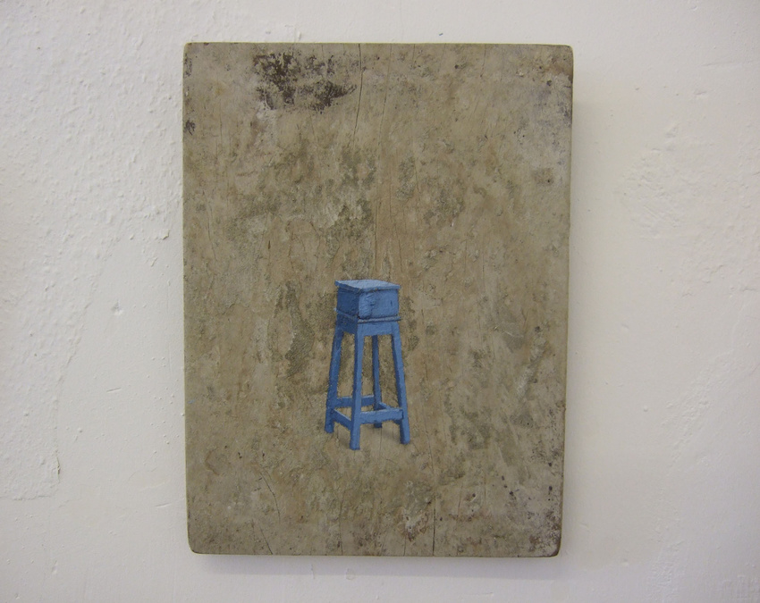 Title: Church Collection Box, Artist: Laura McMorrow, Medium: Acrylic on found board, PRICE €150 (SOLD)