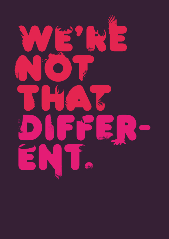 Title: We're Not That Different, Artist: Oriana Corbett,  Medium: Printed on vinyl, PRICE €150