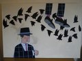 Title: Ballad of a Gentle Pause, Artist: Mr Stephen McCarthy, Medium: Acrylic and ink on canvas, PRICE €320 (SOLD)