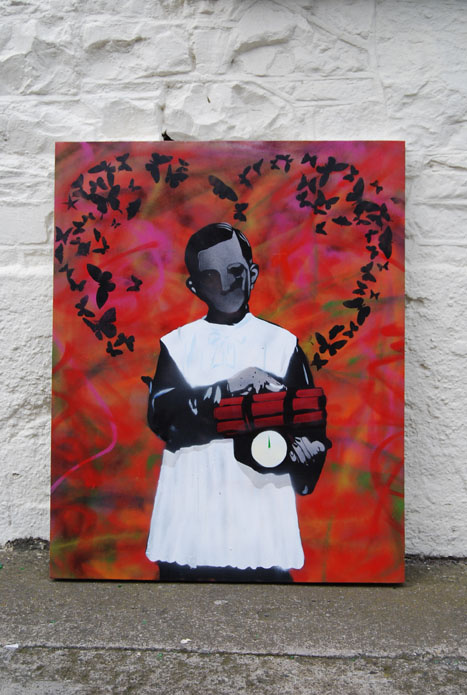 Title: Doing Any Business?, Artist: Canvaz, Medium: Spray paint on canvas, PRICE €350