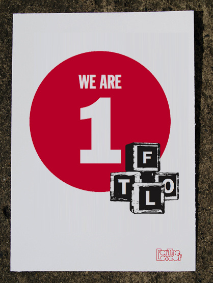 FTLO EXPOSURE Ltd Ed screenprint signed by artist, Title: We Are 1, Artist: Ivor Noyek, PRICE: €20 (Edition of 20)