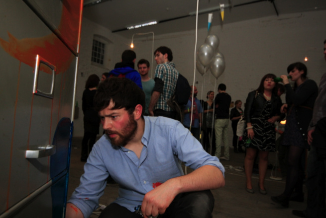 Steve McCarthy illustrating live, images courtsey Oliver Kehoe Smith