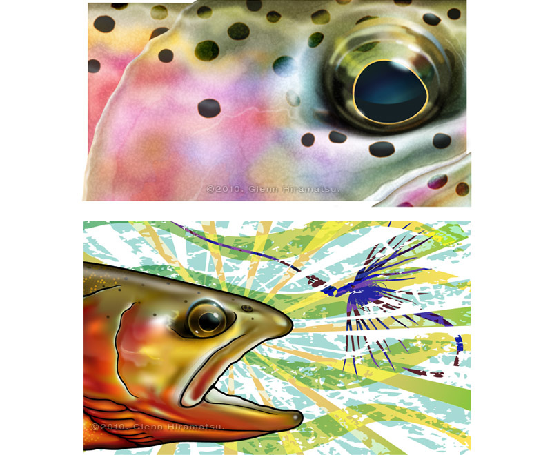 Rainbow Eye and Golden Trout. ©2012. Glenn Hiramatsu.
