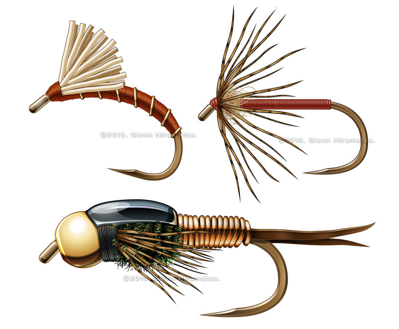 Serendipity, Soft Hackle and Copper John. ©2012. Glenn Hiramatsu.