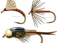 Serendipity, Soft Hackle and Copper John. ©2012. Glenn Hiramatsu.